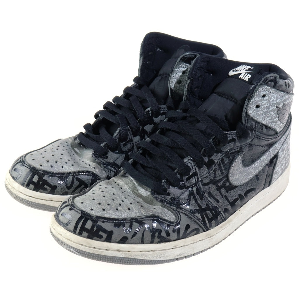 NIKE(ナイキ) AIR JORDAN HIGH Rebellionaire エアジョーダン 1 ハイ OG リベリオネア ハイカットスニーカー シューズ US10/28.0cm ブラック 555088-036