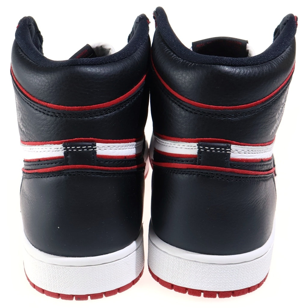 NIKE(ナイキ) AIR JORDAN 1 RETRO HIGH BLOOD LINE ナイキ エアジョーダン1 レトロ ハイ OG ブラッドライン ハイカットスニーカー ブラック/レッド US9/27cm 555088-062