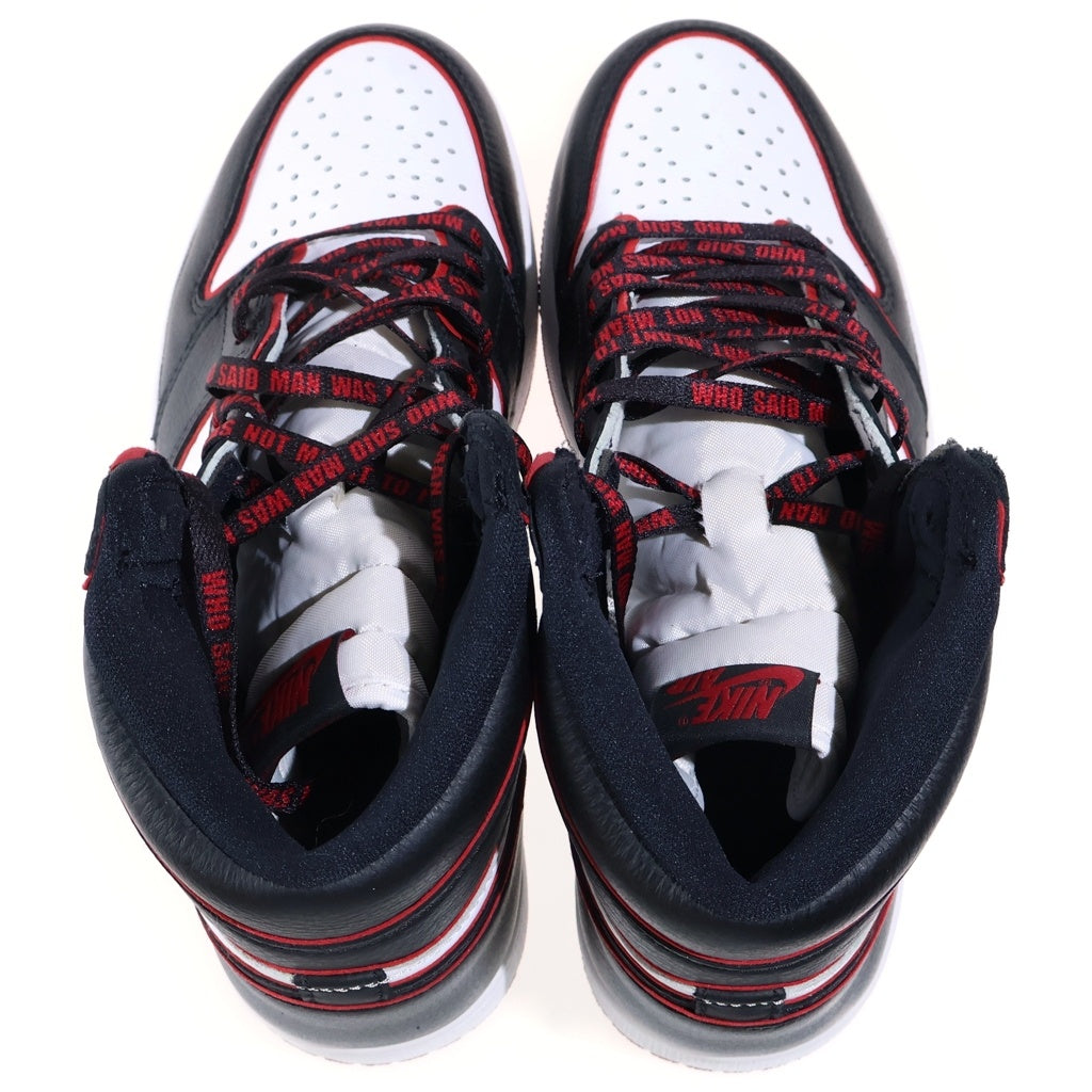 NIKE(ナイキ) AIR JORDAN 1 RETRO HIGH BLOOD LINE ナイキ エアジョーダン1 レトロ ハイ OG ブラッドライン ハイカットスニーカー ブラック/レッド US9/27cm 555088-062