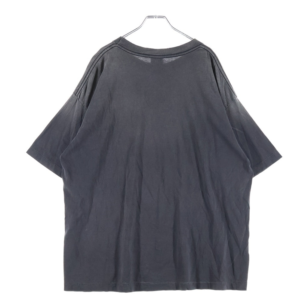 SAINT MICHAEL(セントマイケル) JESUS SS TEE ヴィンテージ加工 ジーザスプリント クルーネック 半袖Tシャツ カットソー ブラック SM-HR8-0000-016