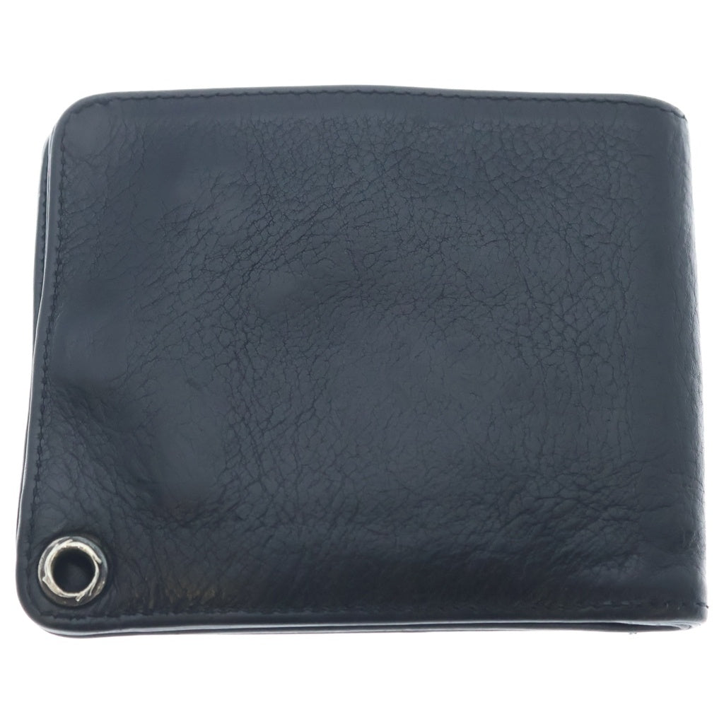 CHROME HEARTS(クロムハーツ) 1SNAP 1スナップ クロス ボールボタン レザーウォレット 財布 ブラック