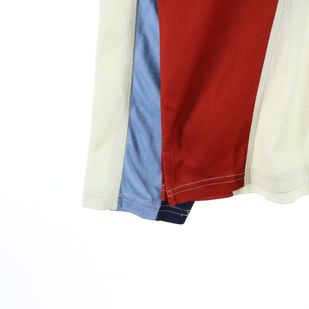 KITH(キス) Panel Design L/S Tee KHM031911 パネルデザインフロント ラバーロゴ Vネック 長袖Tシャツ マルチ
