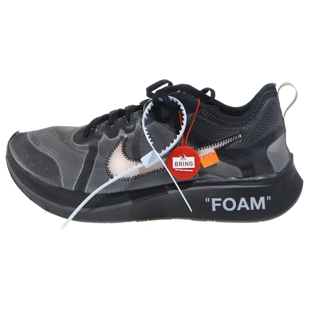 NIKE(ナイキ) ×OFF-WHITE THE 10 ZOOM FLY オフホワイト ザテン ズームフライ ローカットスニーカー ブラック US10.5/28.5cm AJ4588-001