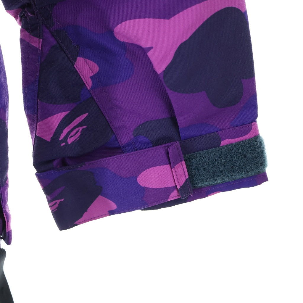 A BATHING APE(アベイシングエイプ) CAMO MOUNTAIN HOODIE カモフラ柄 ハーフジップ フーディー アノラックパーカー パープル 001LJC801010X