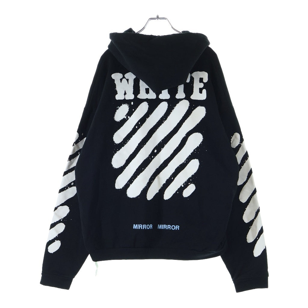 OFF-WHITE(オフホワイト) 17SS DIAG SPRAY HOODIE バックアローロゴ フーディー プルオーバー スウェットパーカー ブラック