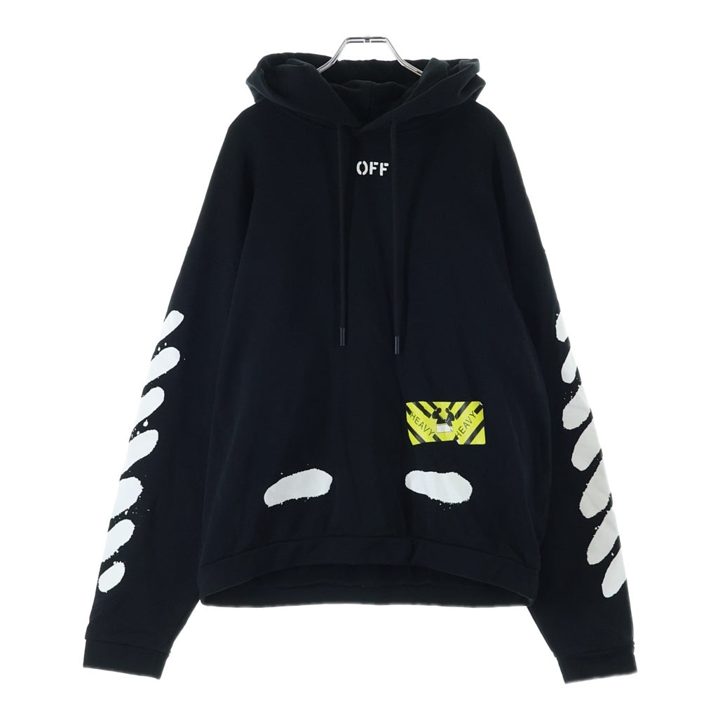 OFF-WHITE(オフホワイト) 17SS DIAG SPRAY HOODIE バックアローロゴ フーディー プルオーバー スウェットパーカー ブラック