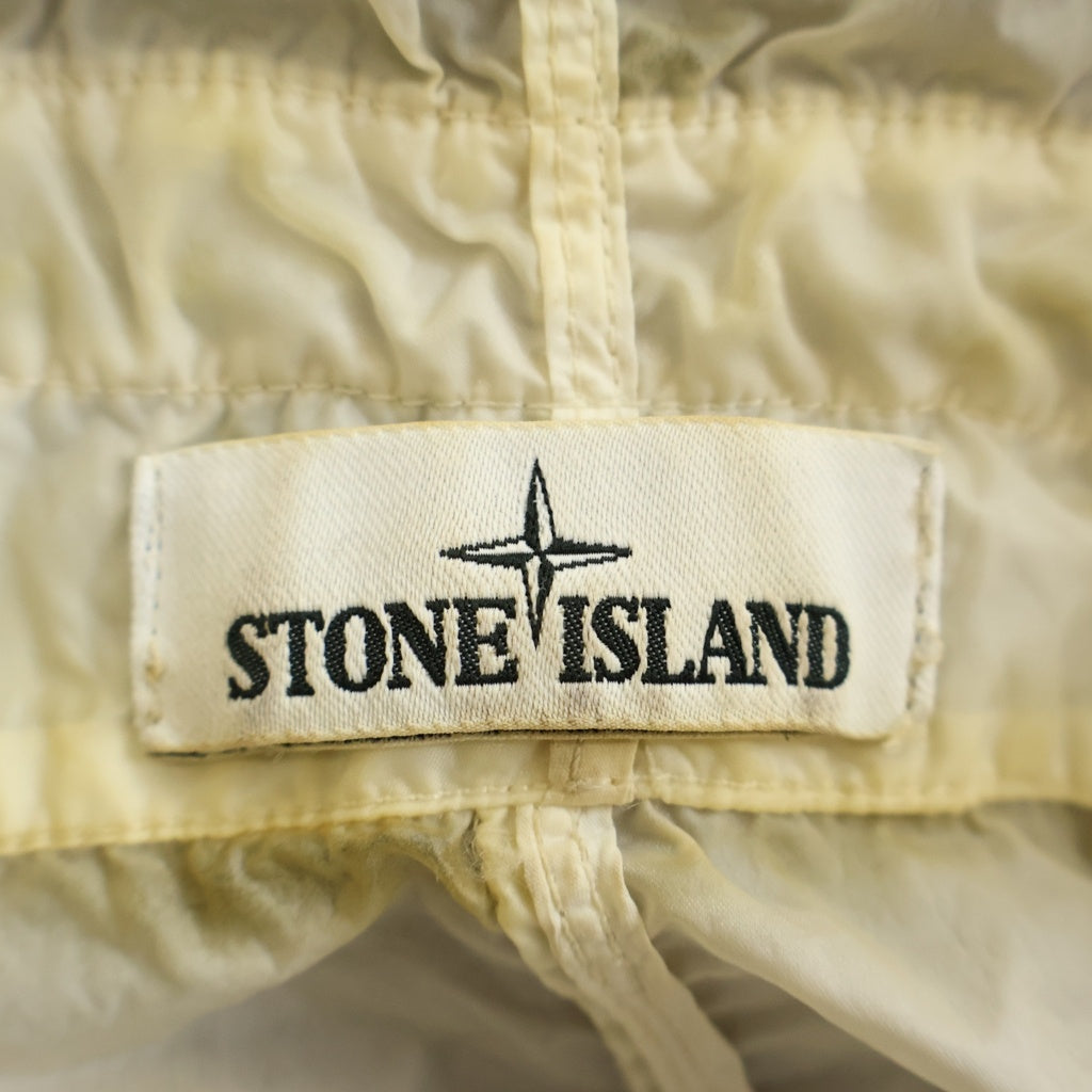 STONE ISLAND(ストーンアイランド) 19SS LAMY VELOUR HOODED JACKET ガーメントダイ フーディー ジップアップパーカー アイボリー 701544731
