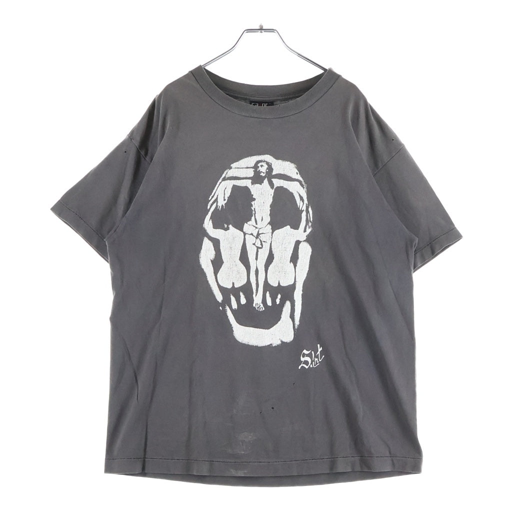 SAINT MICHAEL(セントマイケル) 23SS JESUS SS TEE ジーサス フロントプリント半袖Tシャツ カットソー ブラック SM-S23-0000-012