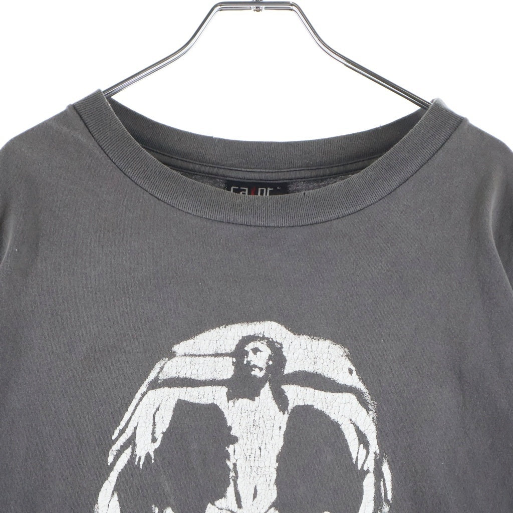 SAINT MICHAEL(セントマイケル) 23SS JESUS SS TEE ジーサス フロントプリント半袖Tシャツ カットソー ブラック SM-S23-0000-012