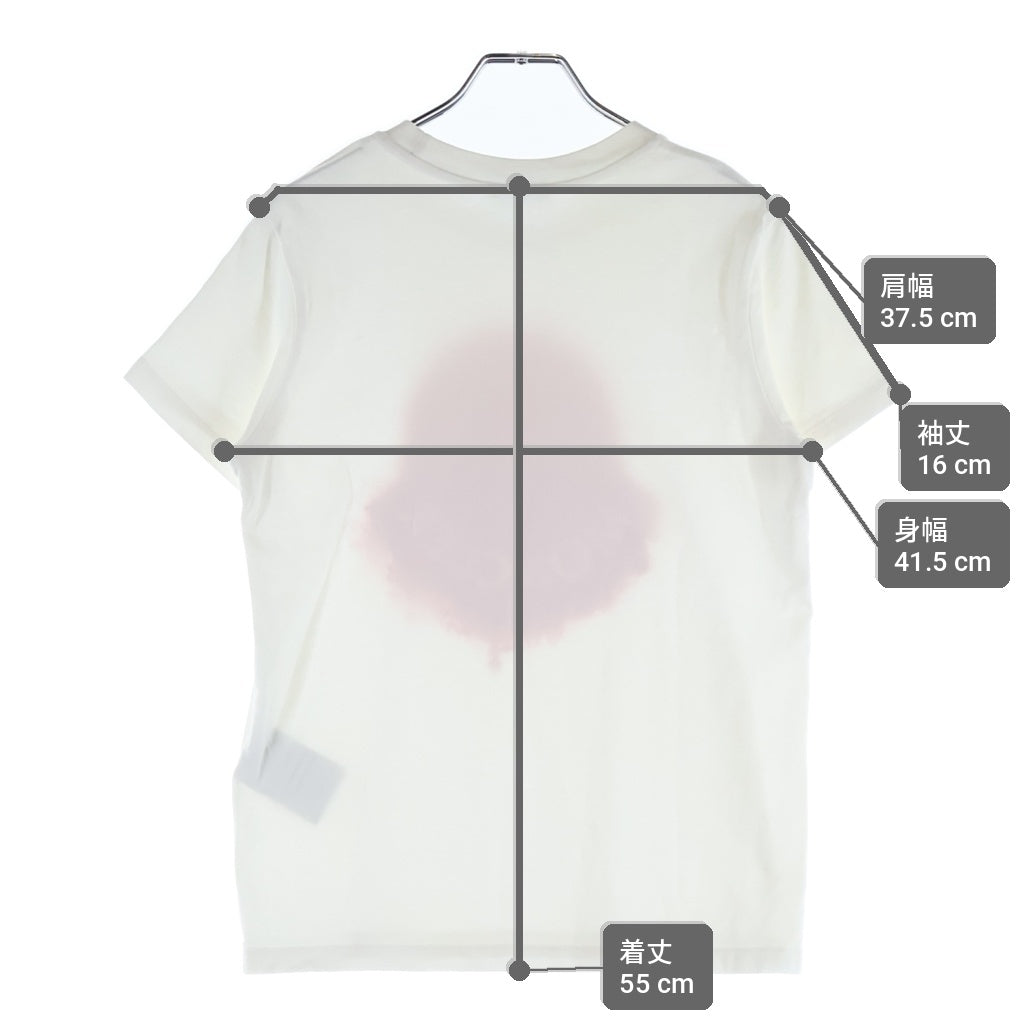 MONCLER(モンクレール) SS T-SHIRT フロントロゴプリント クルーネック半袖Tシャツ カットソー レディース ホワイト H10938C00014 829HP