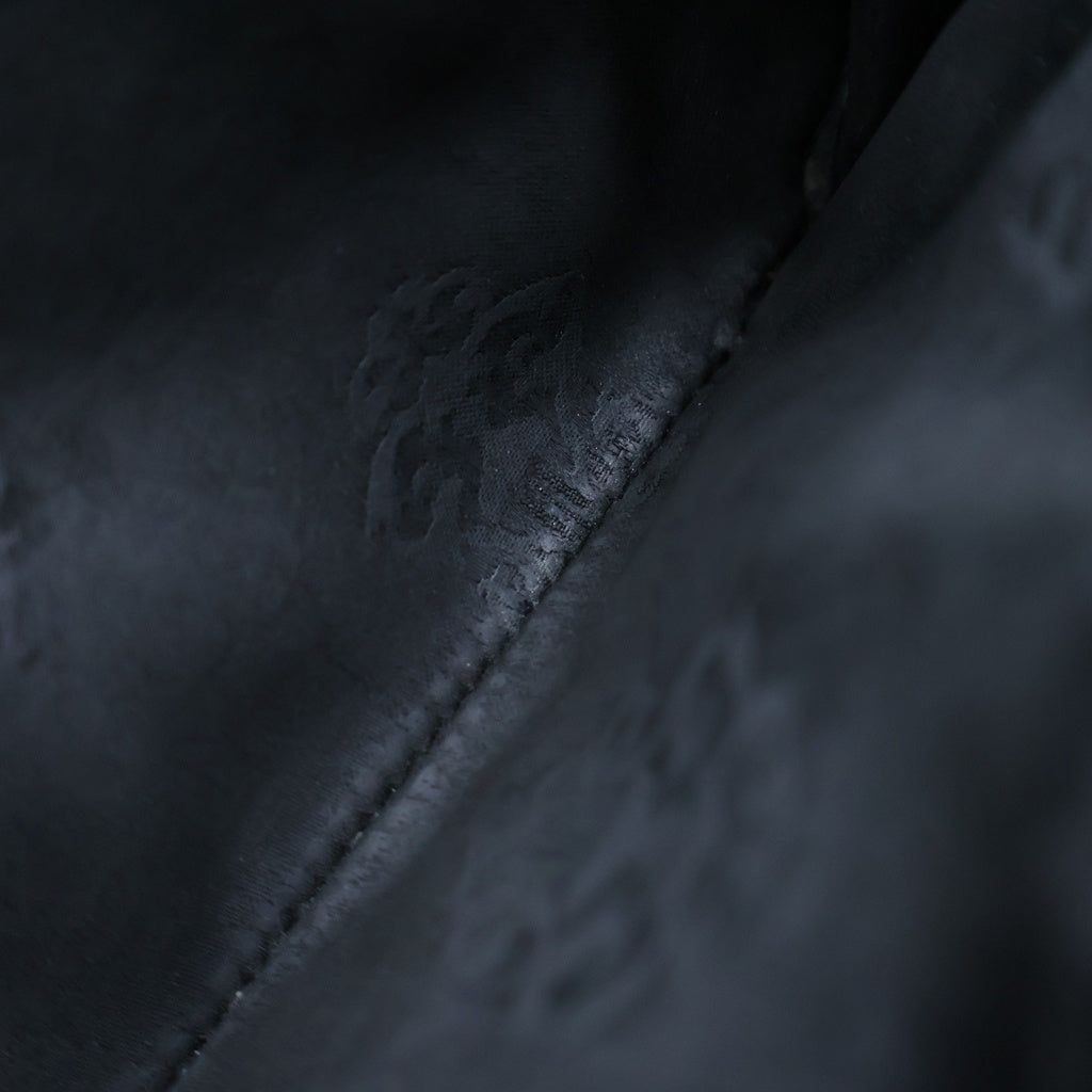 CHROME HEARTS(クロムハーツ) REC F ZIP BS BSフレアパッチ レザー ラウンドファスナー ロングウォレット 長財布 ブラック/シルバー