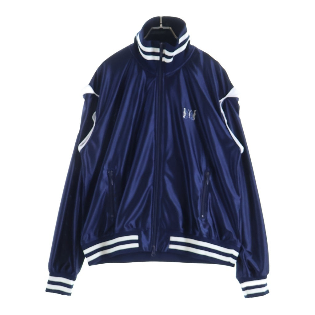 Needles(ニードルス) 26SS TRICOT SATEEN TRACK JACKET フロントロゴ刺繍 サテントラックジャケット ネイビー SX217