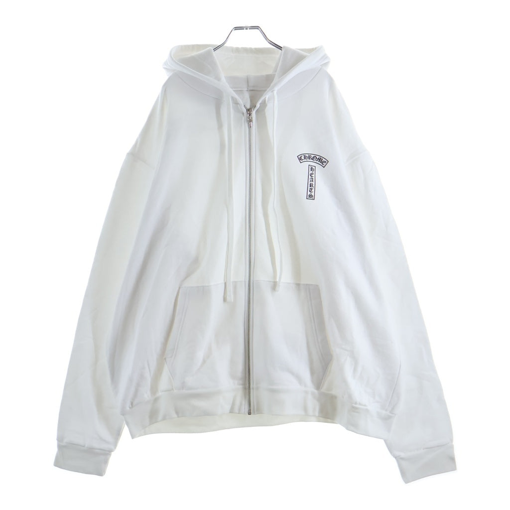 CHROME HEARTS(クロムハーツ) BACK ARCH LOGO USA ZIP UP HOODIE バックアーチロゴ ジップアップパーカー ホワイト