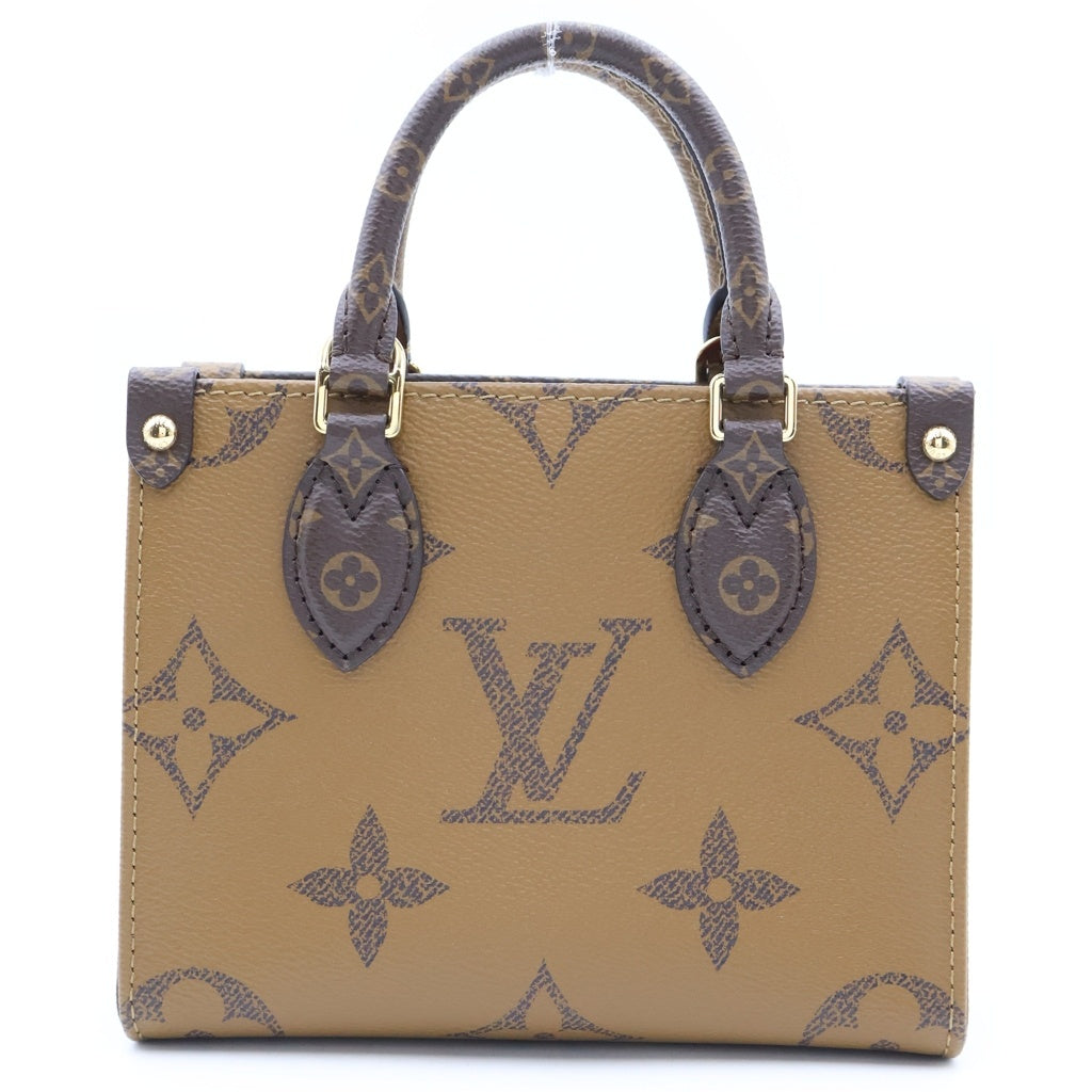 LOUIS VUITTON(ルイヴィトン) モノグラムリバース オンザゴーBB ハンドバッグ ブラウン M46839 RFID レディース