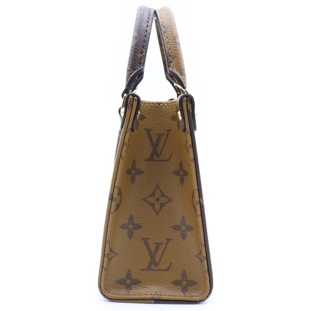 LOUIS VUITTON(ルイヴィトン) モノグラムリバース オンザゴーBB ハンドバッグ ブラウン M46839 RFID レディース