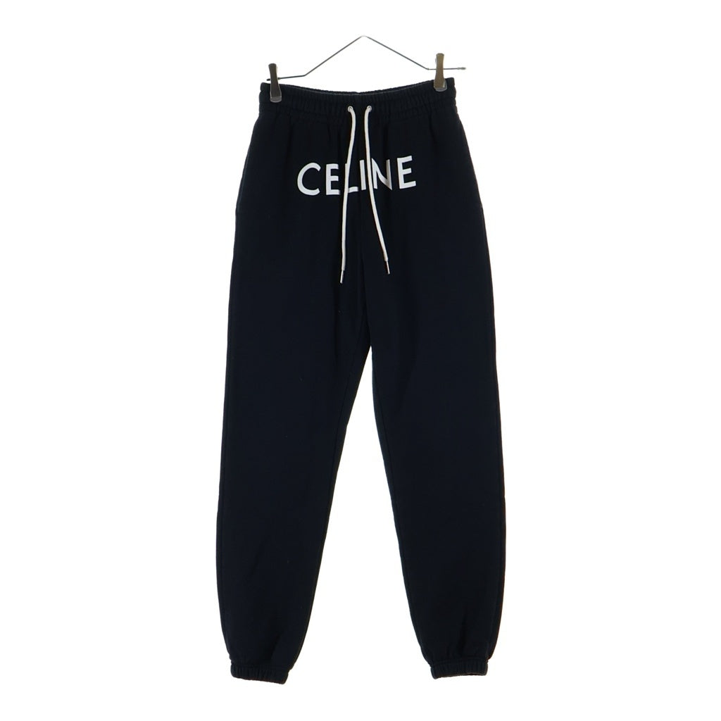 CELINE(セリーヌ) TRACK PANTS フロントロゴ ジョガー ルーズ スウェットパンツ ブラック 2Z056670Q. 38AW