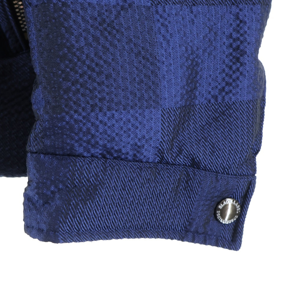 BLACK LABEL CRESTBRIDGE(ブラックレーベルクレストブリッジ) 2WAY チェック柄 フーディー ジップアップ ダウンベスト ジャケット ネイビー 51F15-225-24
