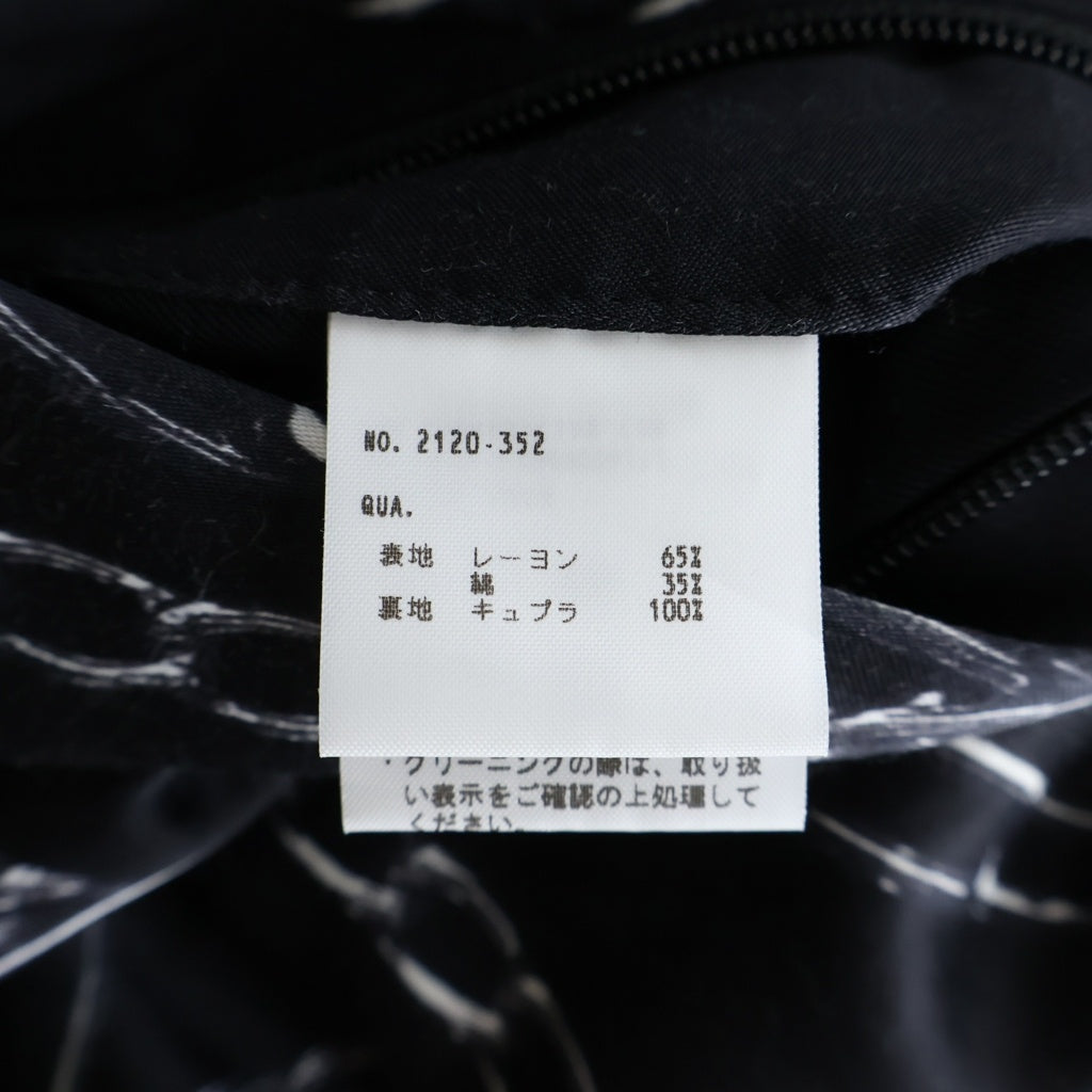 LAD MUSICIAN(ラッドミュージシャン) 20SS SATIN CHAIN REVERSIBLE BLOUSON ジップアップ サテン チェーン リバーシブル ブルゾン ブラック 2120-352