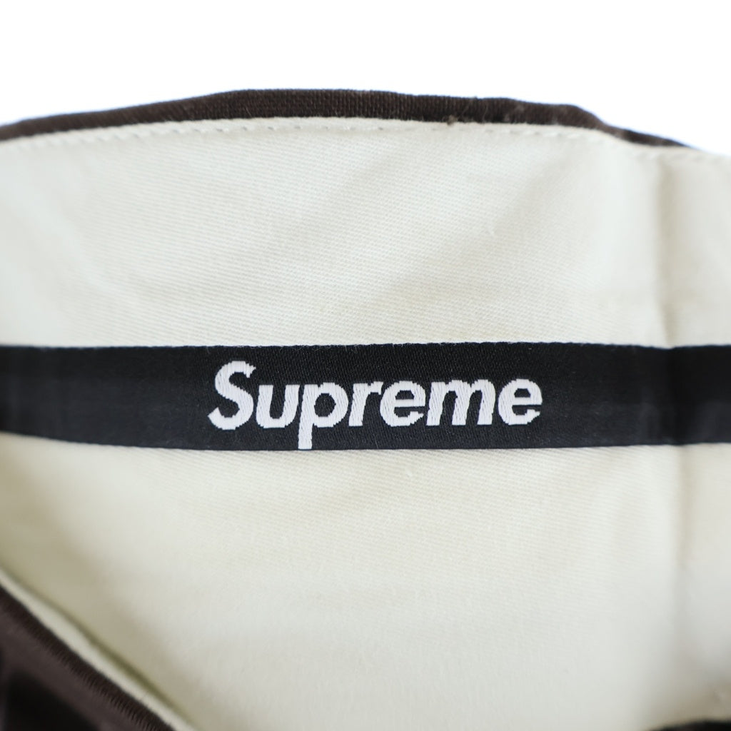 SUPREME(シュプリーム) 26SS Pinstripe Wool Trouser Short ピンストライプ ウール トラウザーショーツ ハーフパンツ ブラウン