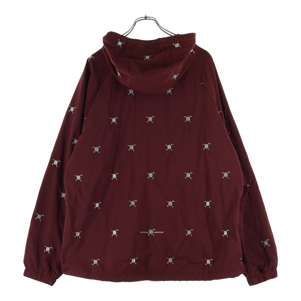 SUPREME(シュプリーム) 23SS ×UNDERCOVER Track Jacket アンダーカバー クロスボーンブレイン総柄刺繍 トラックジャケット バーガンディ