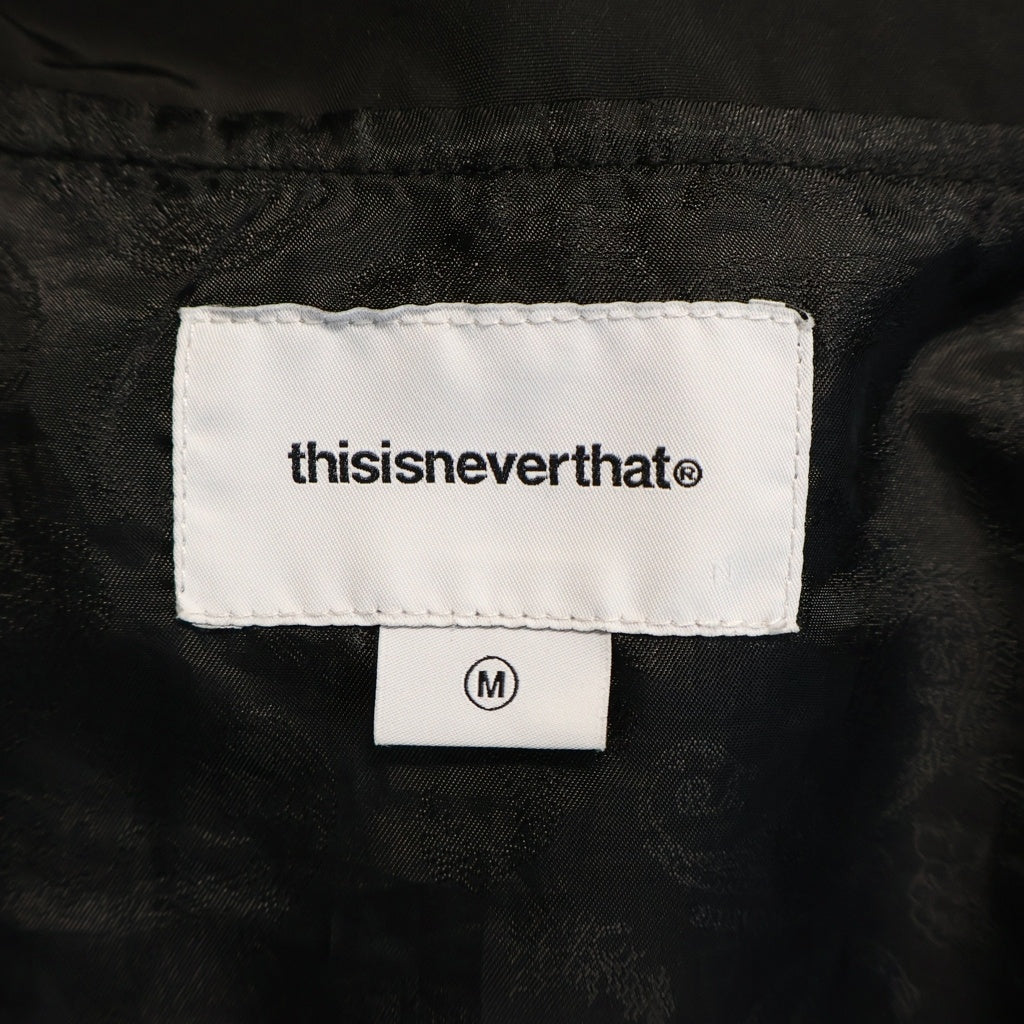 THISISNEVERTHAT(ディスイズネバーザット) INTL Team Jacket バックプリント インターナショナル ジップアップ チームジャケット ブラック TN240WOWLS01