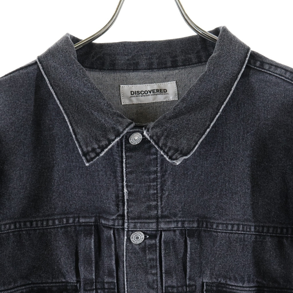 DISCOVERED(ディスカバード) 25SS CRochet Denim Blouson クロシェット デニムジャケット ブルゾン ブラック DC-SS25-BL-03