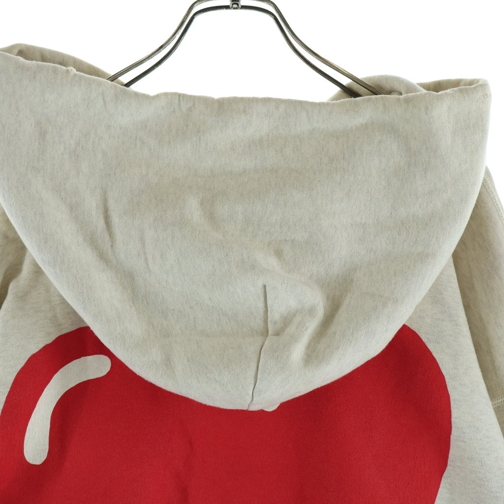 SAINT MICHAEL(セントマイケル) 21AW ×EMOTIONALLY UNAVAILABLE EU STM HOODIE エモーショナル アンアヴェラブル 両面プリント プルオーバースウェットパーカー アイボリー EU-A21-0000-053