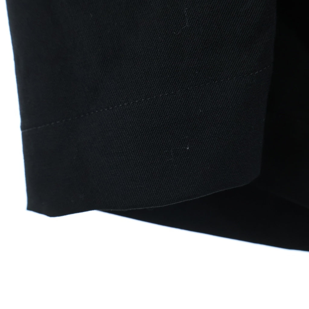Yohji Yamamoto POUR HOMME(ヨウジヤマモト プールオム) 22AW WOOL GABARDINE TAB DETAIL WIDE PANTS ウールギャバジン サスペンダー付き ワイドパンツ ブラック HE-P28-100