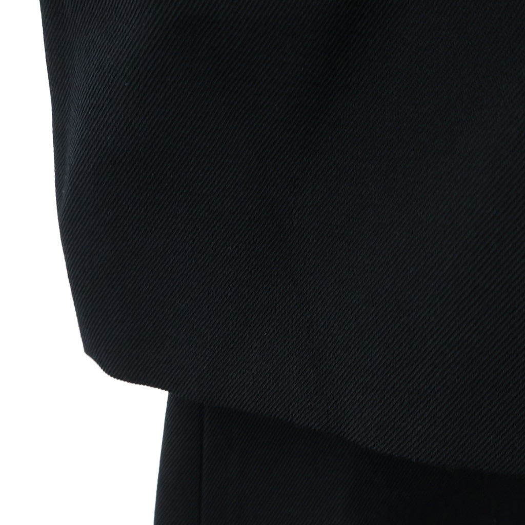 Yohji Yamamoto POUR HOMME(ヨウジヤマモト プールオム) 25AW ARMY GABARDINE 3 BUTTONS JACKE アーミー ギャバジン 3ボタン ロングジャケット ブラック HM-J11-101