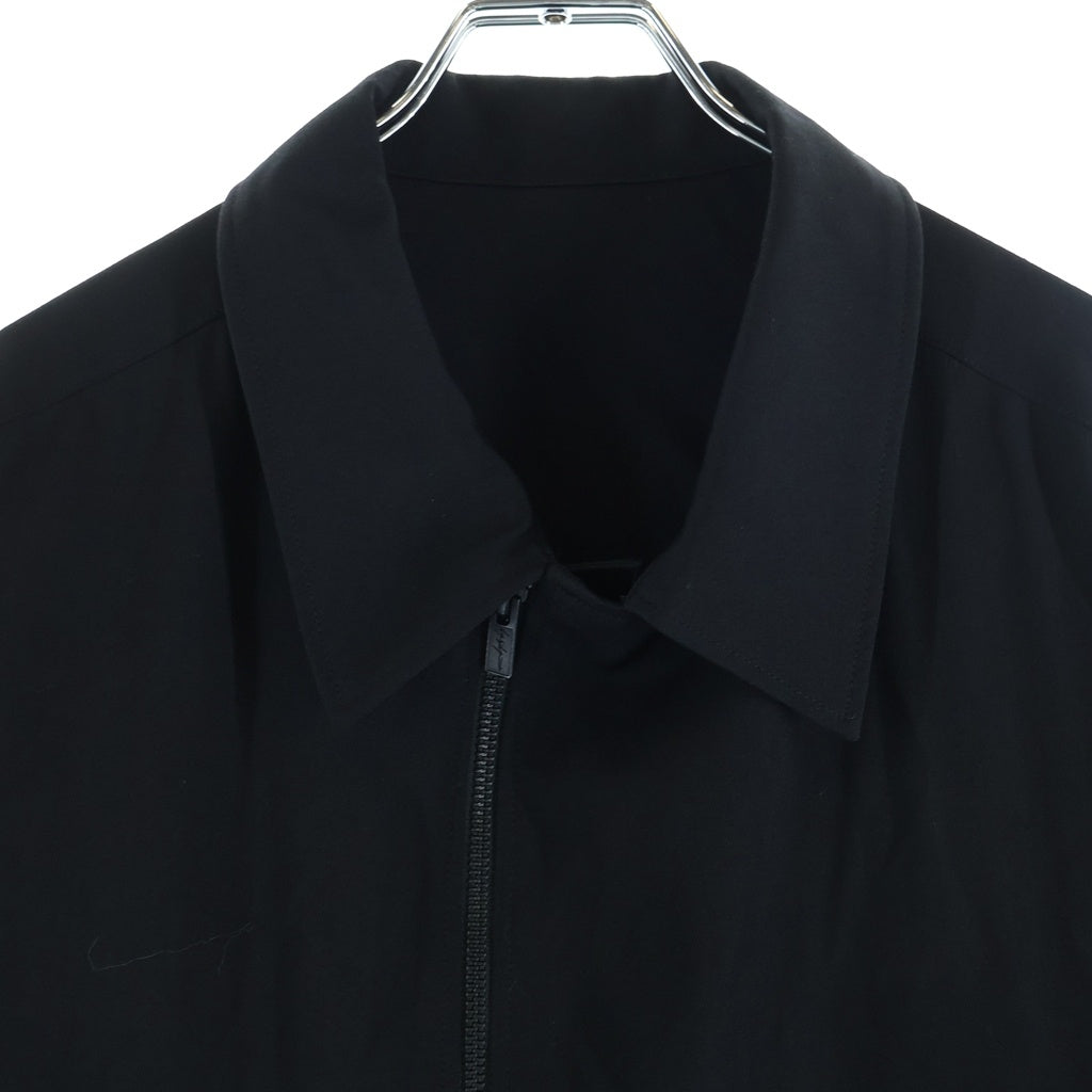 Yohji Yamamoto POUR HOMME(ヨウジヤマモト プールオム) 22AW WOOL GABARDINE FASTENER BLOUSON ウールギャバジン ファスナー ブルゾンジャケット ブラック HE-Y04-100