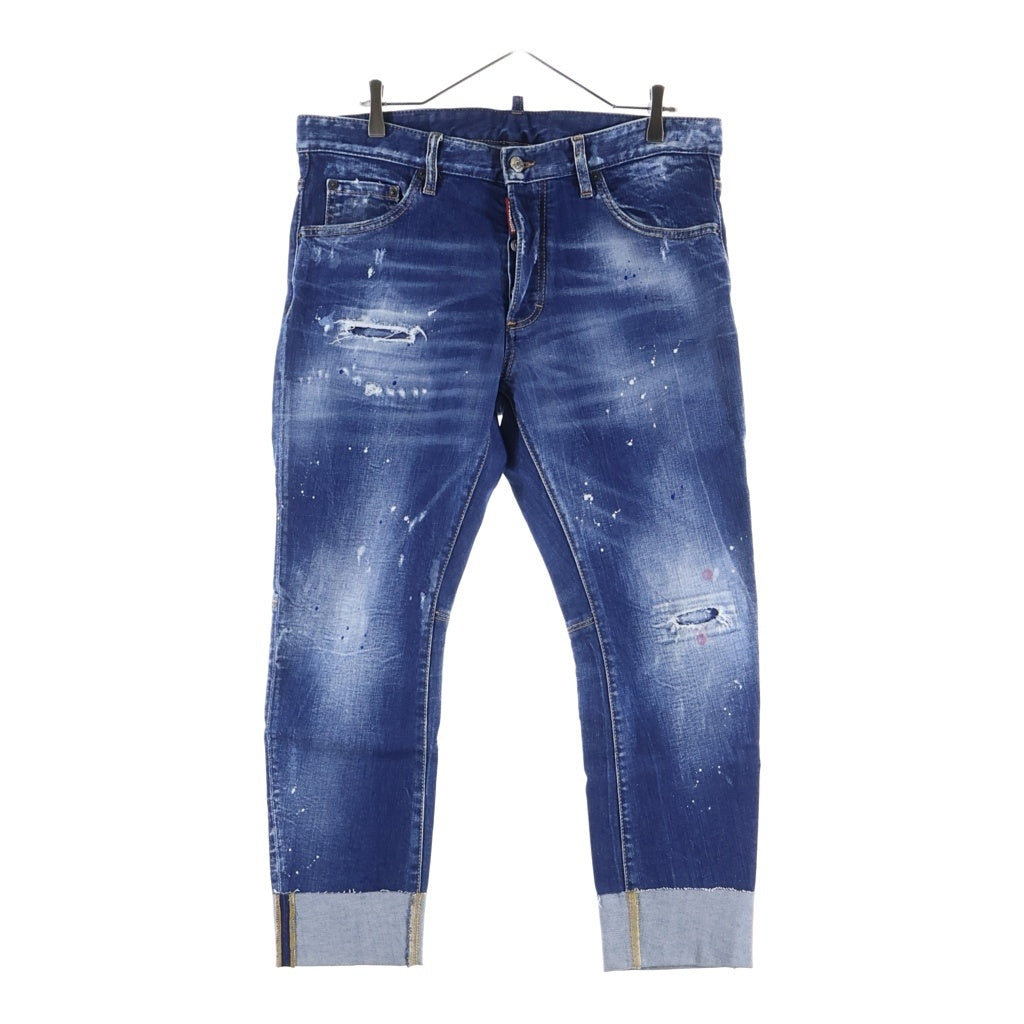 DSQUARED2(ディースクエアード) 21AW Sailor Jean Paint Splatter Dark Blue Denim Pants ペイント加工 スプラッター デニムパンツ インディゴ S74LB0968 S30663