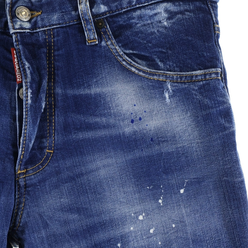 DSQUARED2(ディースクエアード) 21AW Sailor Jean Paint Splatter Dark Blue Denim Pants ペイント加工 スプラッター デニムパンツ インディゴ S74LB0968 S30663