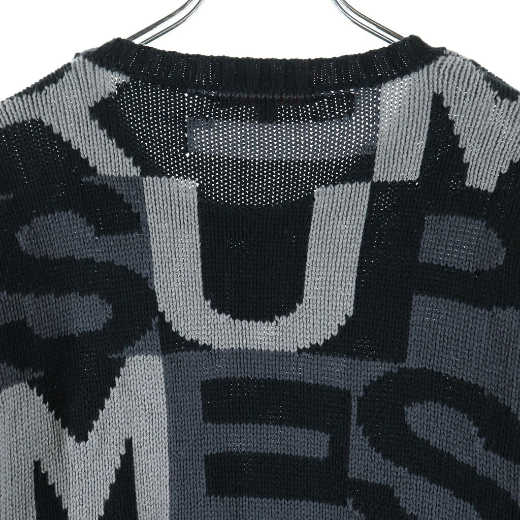 SUPREME(シュプリーム) 18AW Big Letter Sweater ビッグレター クルーネック 長袖ニットセーター ブラック/グレー