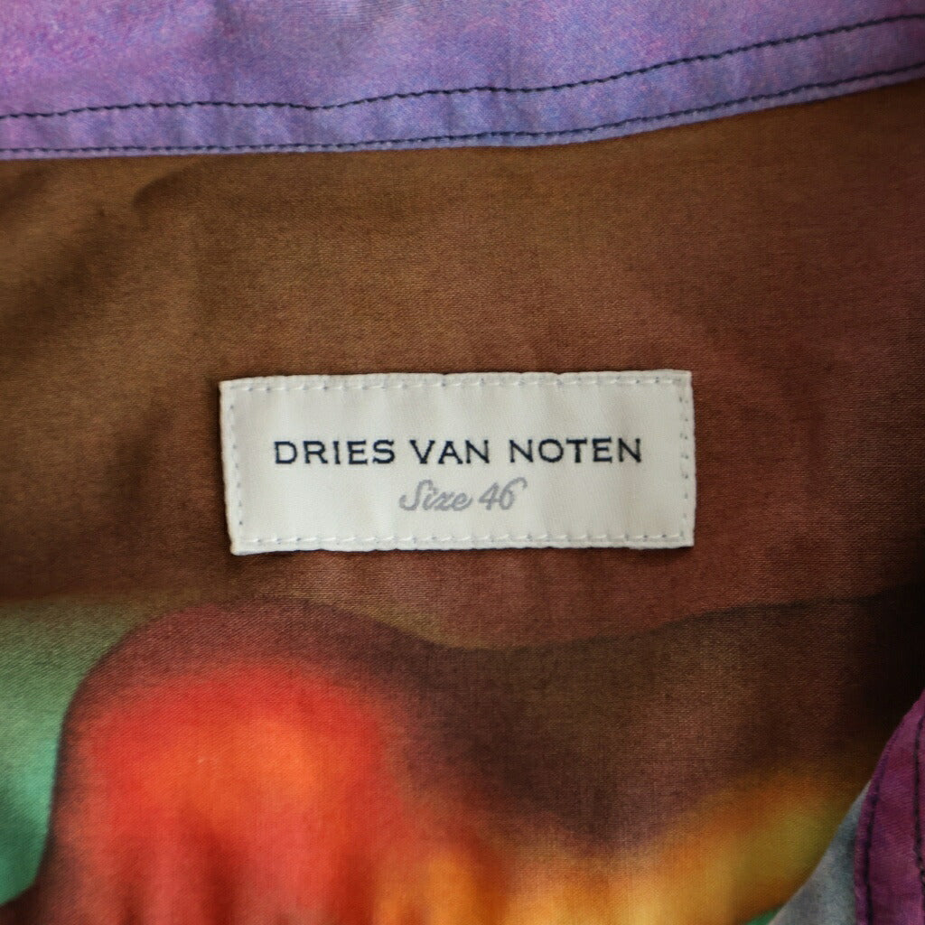 DRIES VAN NOTEN(ドリスヴァンノッテン) Graphic Open Collar Shirt グラフィック オープンカラー 半袖シャツ マルチ