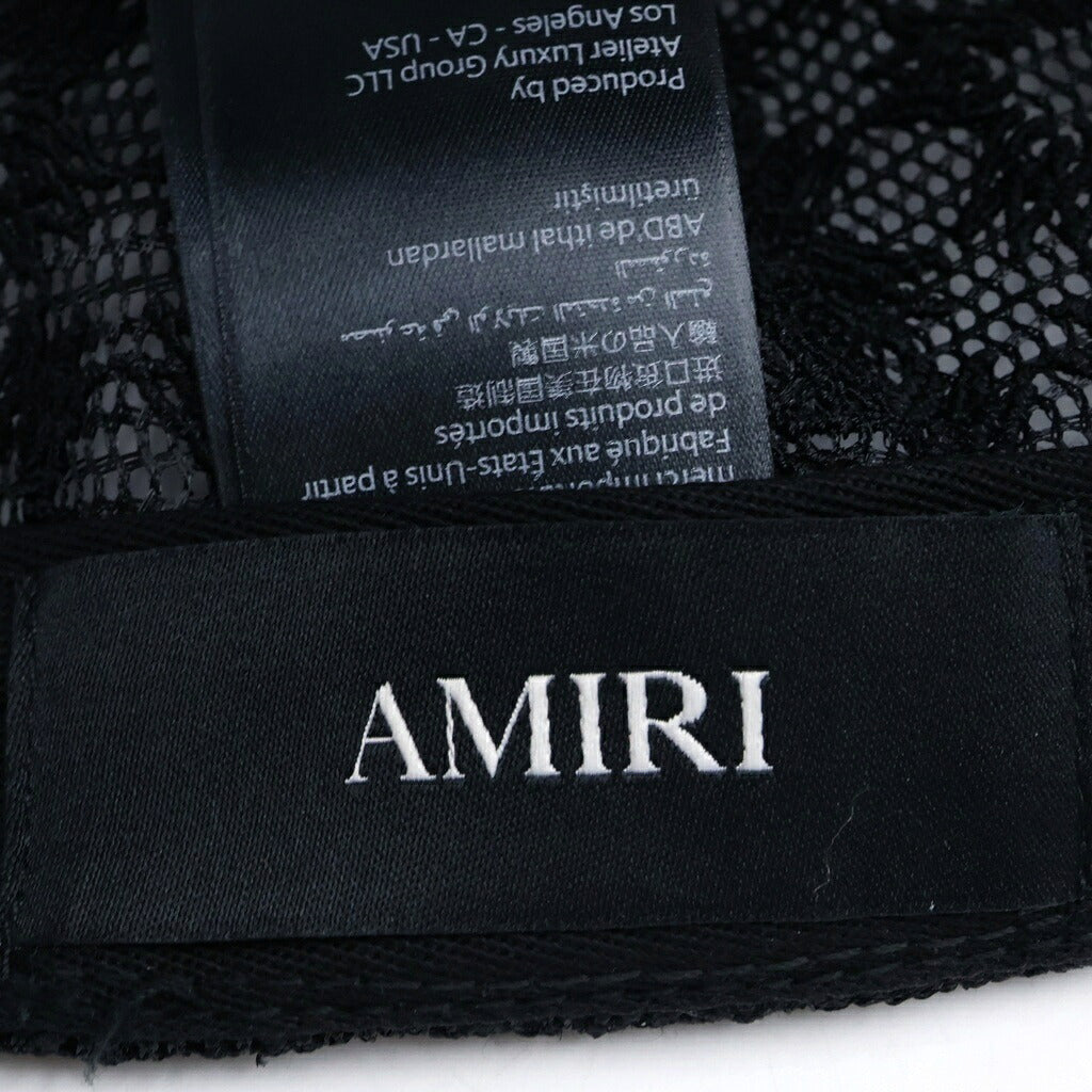 AMIRI(アミリ) MA CANVAS HAT ロゴ刺繍 トラッカーメッシュキャップ