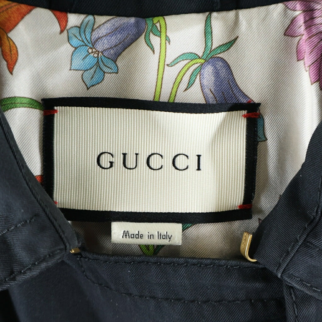 GUCCI(グッチ) Trench Coat GGボタン トレンチコート レディース ブラック 463284 ZIZ08