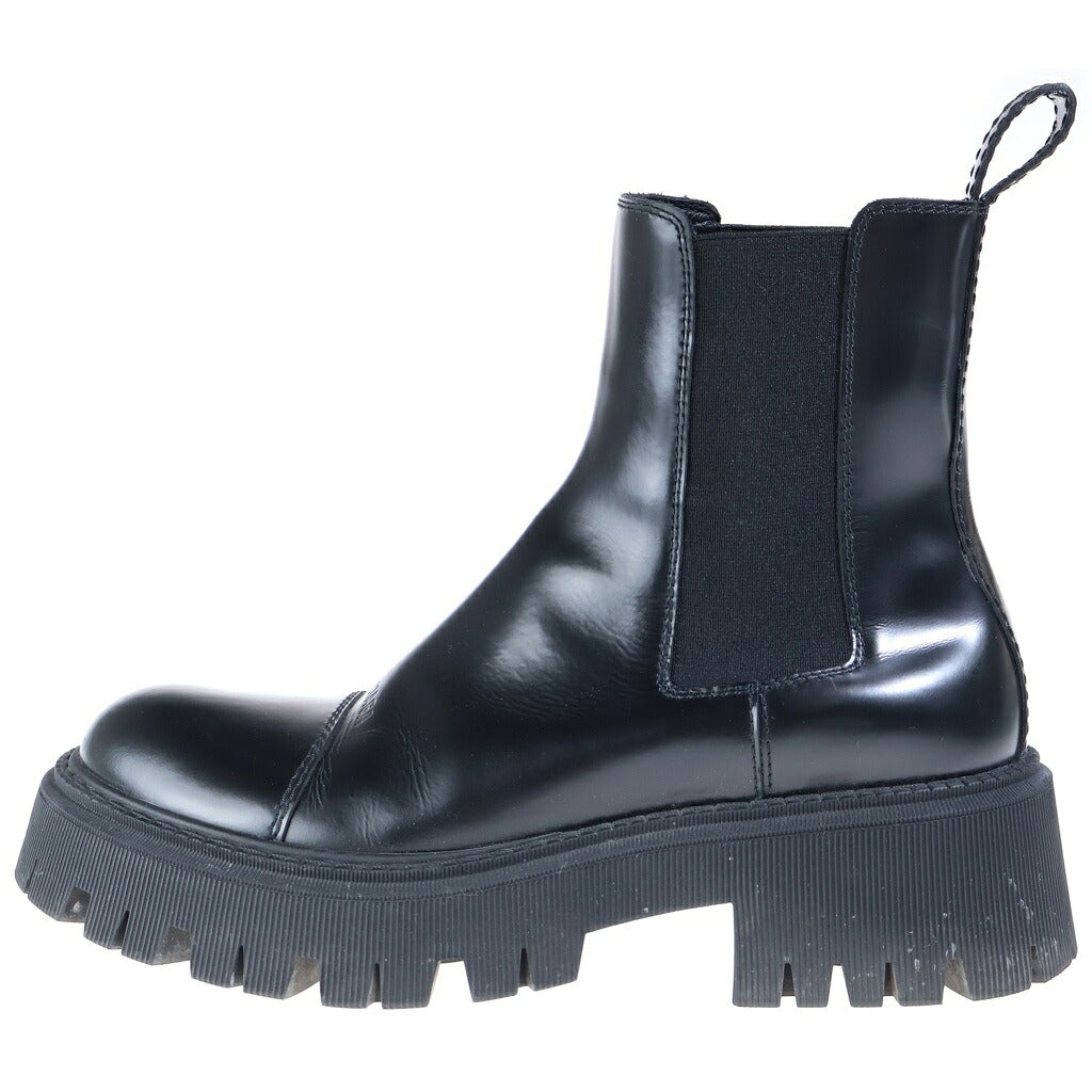 BALENCIAGA(バレンシアガ) TRACTOR BOOTIE サイドゴア トラクター ハイカット レザーブーツ ブラック 641399