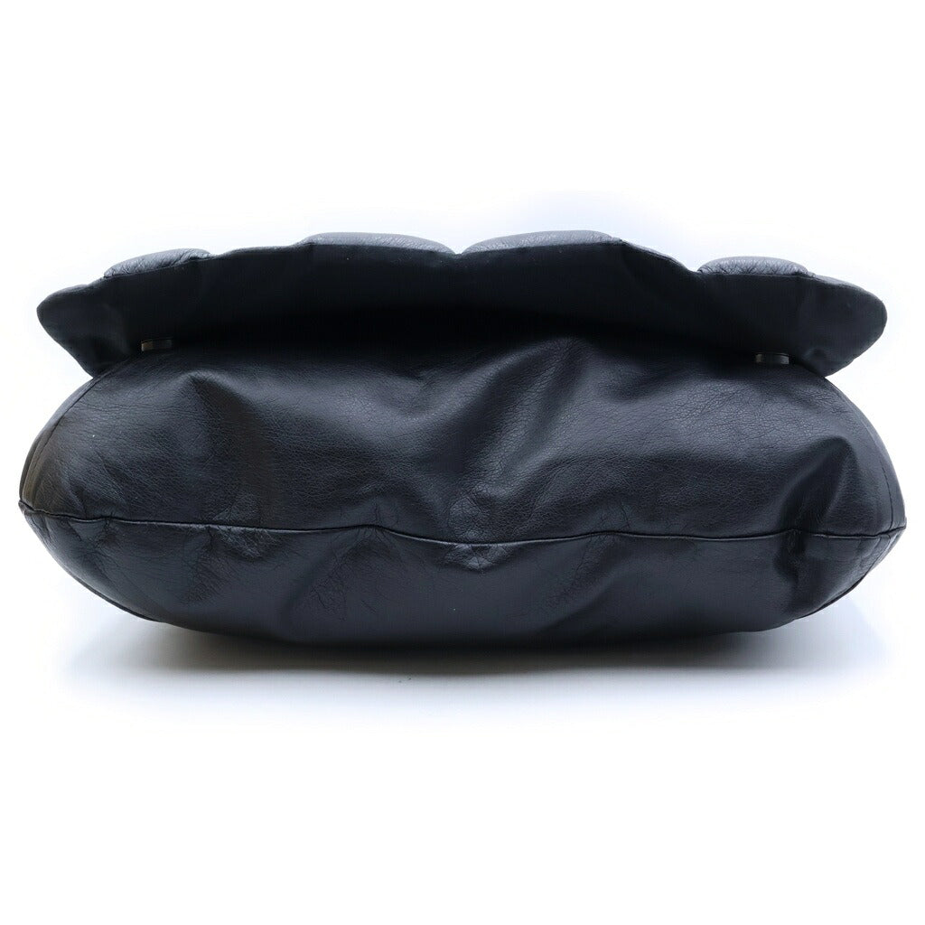 Yohji Yamamoto POUR HOMME(ヨウジヤマモト プールオム) 25AW GARMENT LEATHER PADDED SHOULDER BAG ガーメント レザー パテッド ショルダーバッグ ブラック HL-I05-773