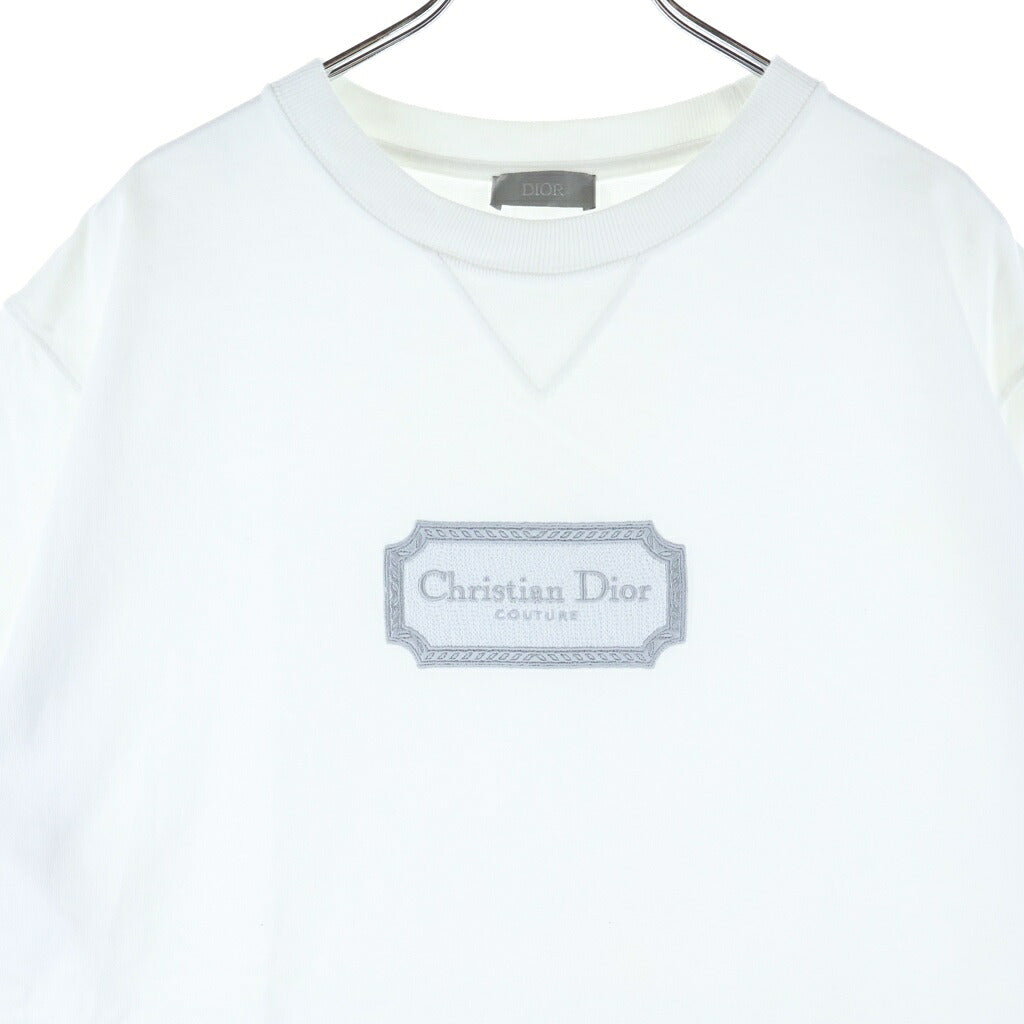 DIOR(ディオール) 23AW フロントロゴエンブロイダリー クルーネック半袖Tシャツ カットソー ホワイト 343J696C0554