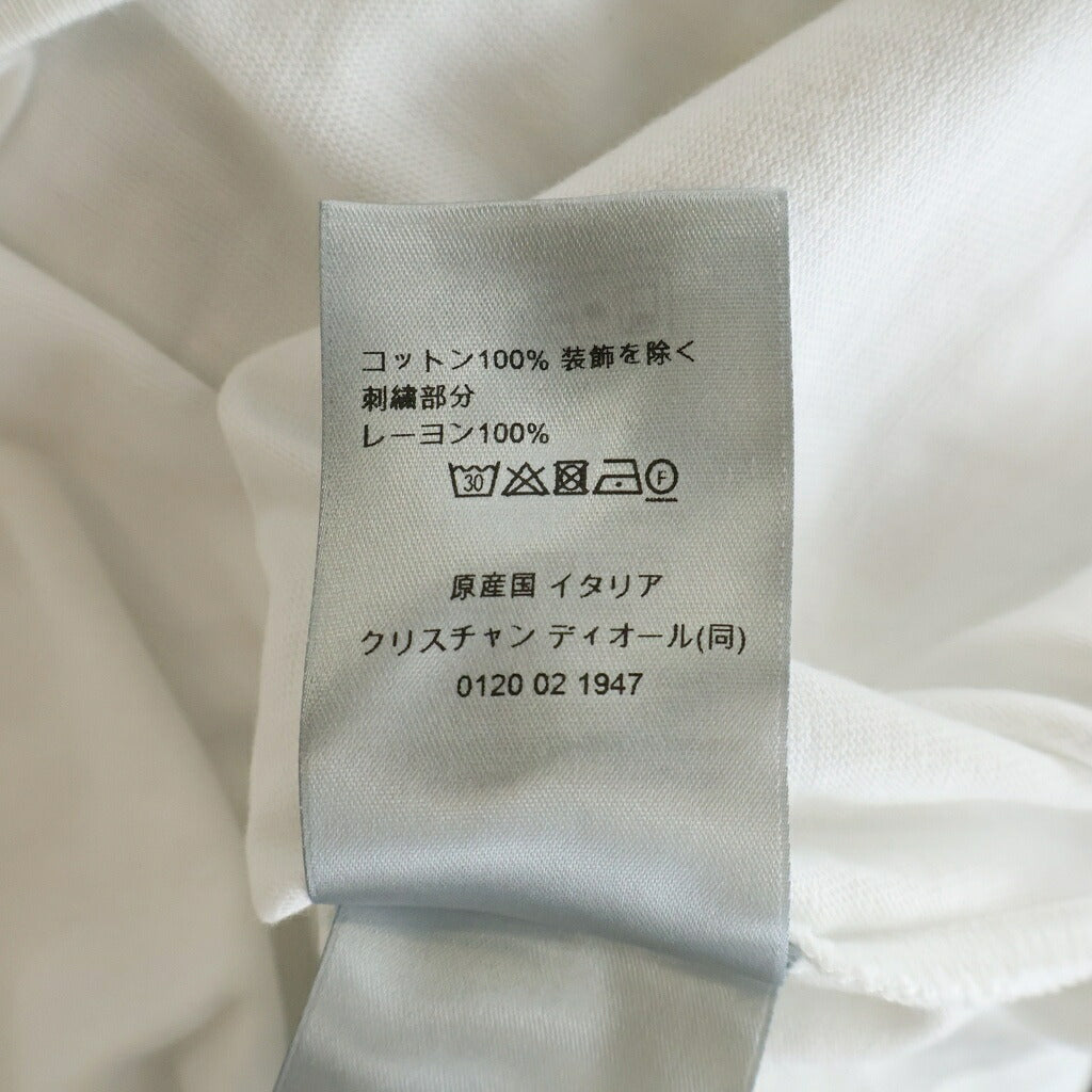 DIOR(ディオール) 23AW フロントロゴエンブロイダリー クルーネック半袖Tシャツ カットソー ホワイト 343J696C0554