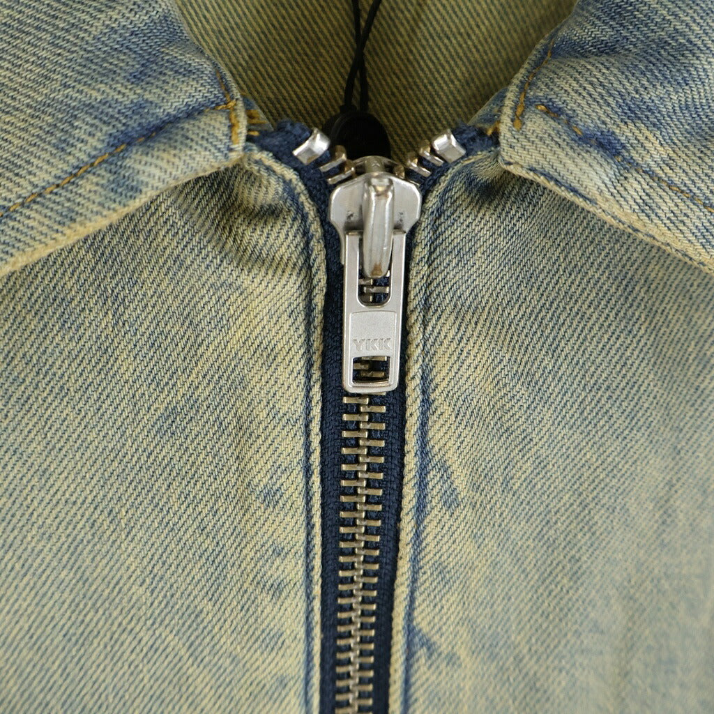 STUSSY(ステューシー) 23SS Denim Zip Work Jacket 115682 ウォッシュ加工 デニムジップアップ ワークジャケット インディゴ