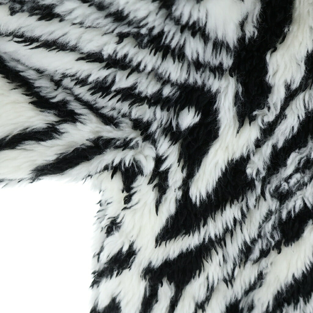 TATRAS(タトラス) 22AW Zip Up Boa blouson ゼブラ柄 ジップアップ ボアブルゾン ジャケット ホワイト/ブラック MTAT22A48664-L