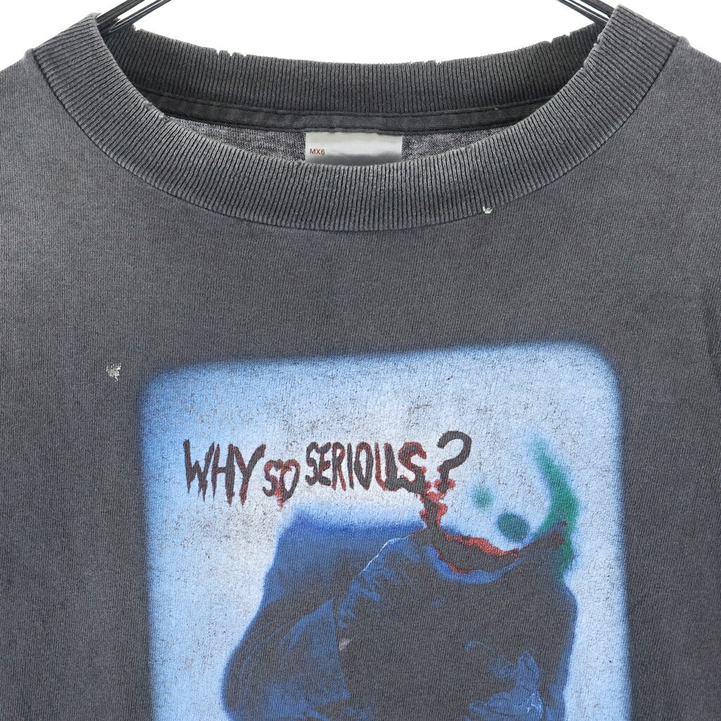 SAINT MICHAEL(セントマイケル) 25SS BTM_SS TEE /LIP ダークナイト ヴィンテージ加工 両面プリント クルーネック 半袖Tシャツ カットソー ブラック SM-HR8-0000-C55