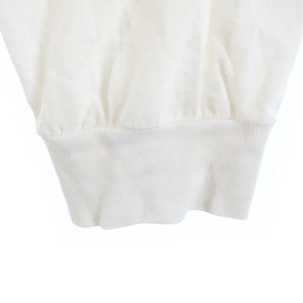 CHROME HEARTS(クロムハーツ) NECK LOGO L/S TEE ネックロゴプリント 袖ロゴ クルーネック長袖Tシャツ カットソー ロンT ホワイト