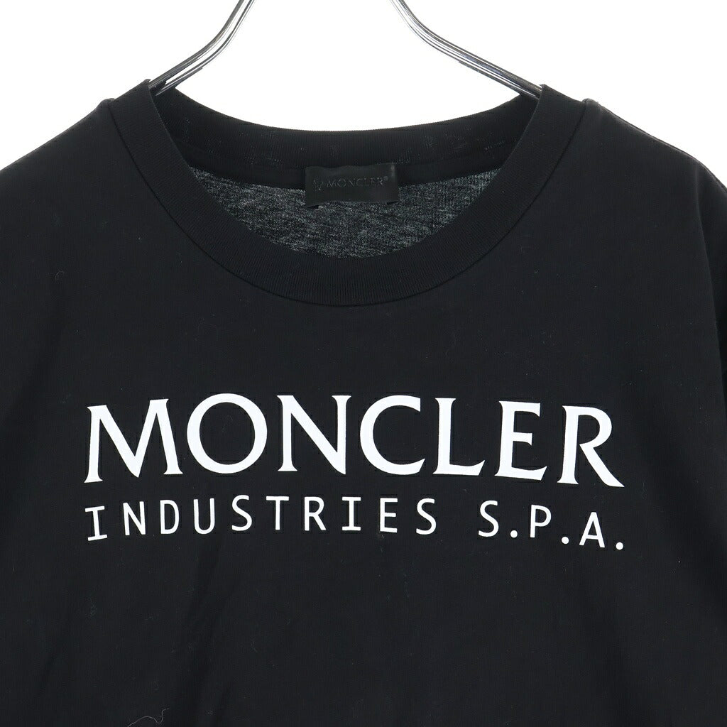 MONCLER(モンクレール) 24SS Front Logo Print Shirt フロントロゴ クルーネック 半袖Tシャツ カットソー ブラック J20918C00014 89A17