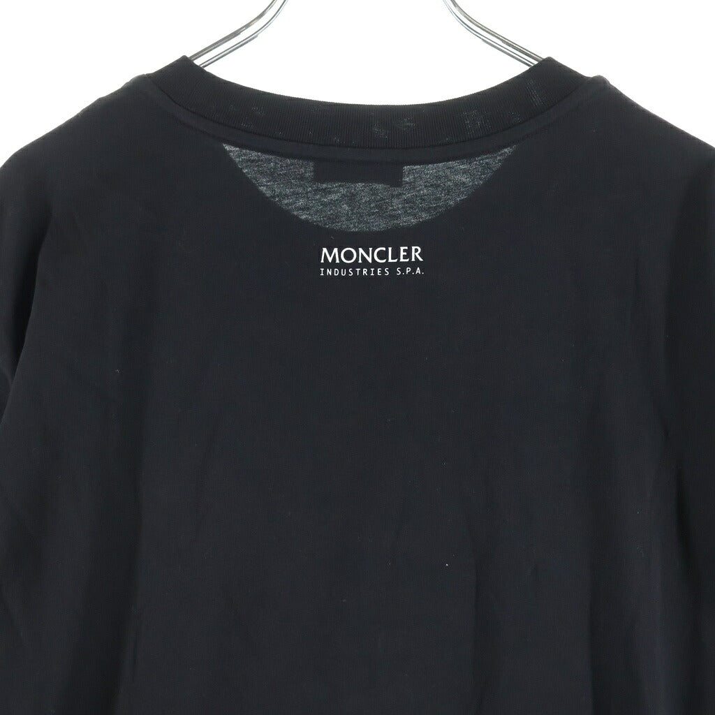 MONCLER(モンクレール) 24SS Front Logo Print Shirt フロントロゴ クルーネック 半袖Tシャツ カットソー ブラック J20918C00014 89A17