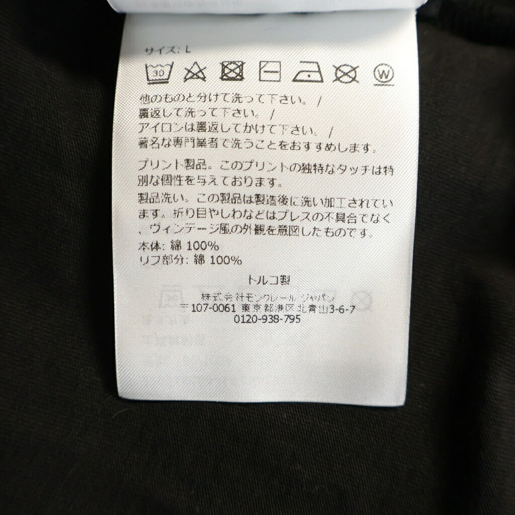 MONCLER(モンクレール) 24SS Front Logo Print Shirt フロントロゴ クルーネック 半袖Tシャツ カットソー ブラック J20918C00014 89A17