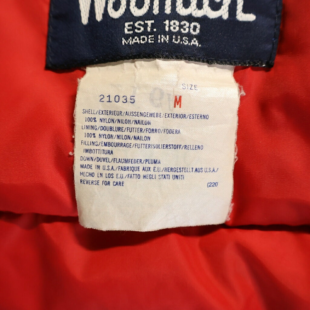 WOOLRICH(ウールリッチ) 80S VINTAGE DOWN BEST USA製 ヴィンテージ ロゴボタン ダウンベスト レッド 21035