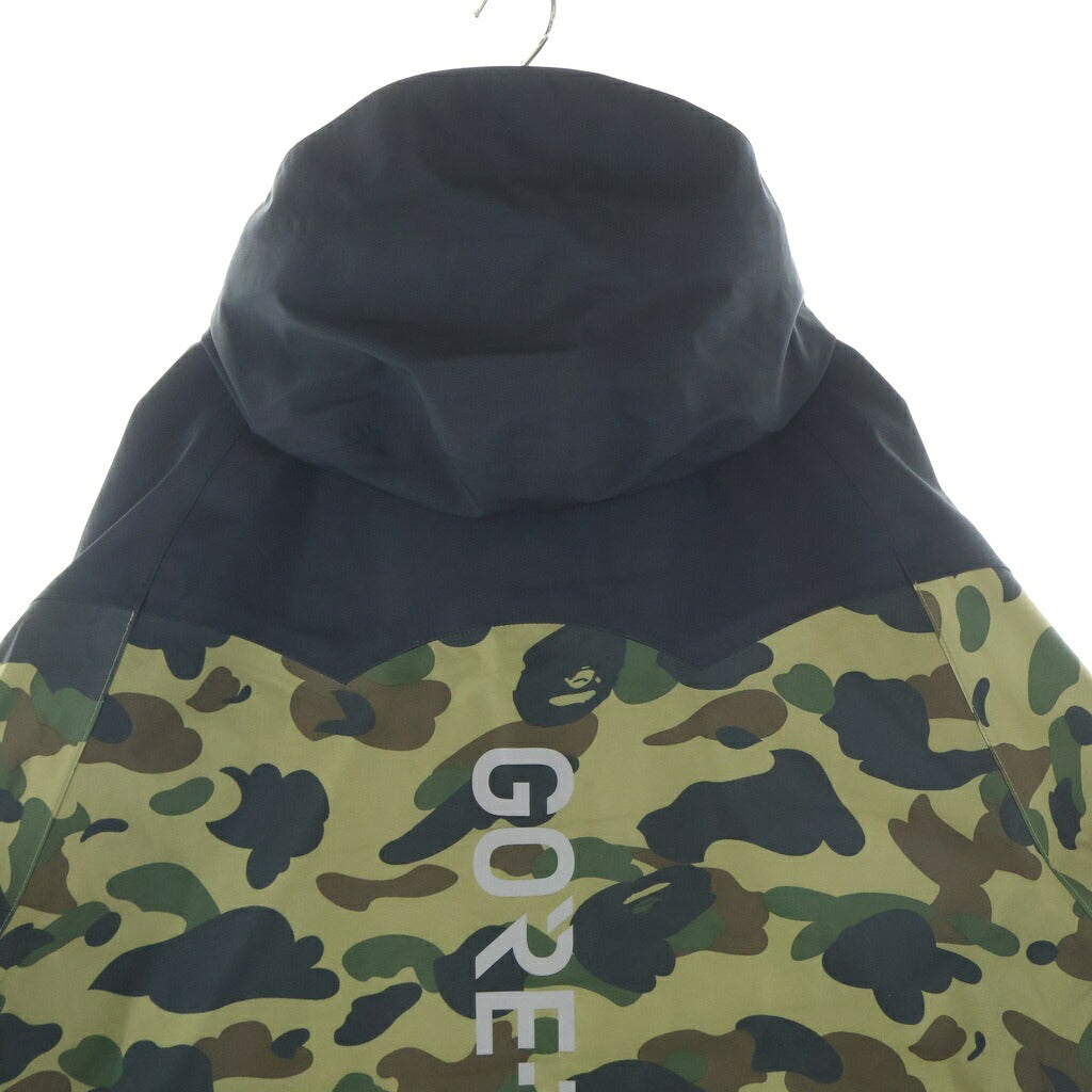 A BATHING APE(アベイシングエイプ) GORE-TEX 1ST CAMO SNOWBOARD JACKET ゴアテックス ファーストカモ スノーボード マウンテンジャケット カーキ 001HJF701003X