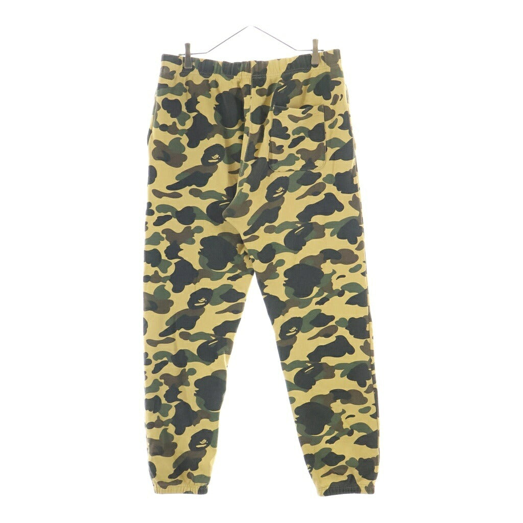A BATHING APE(アベイシングエイプ) 1st CAMO SIDE LOGO SLIM SWEATPANTS ファーストカモ サイドロゴプリント スウェットパンツ カーキ 001PTF801001X